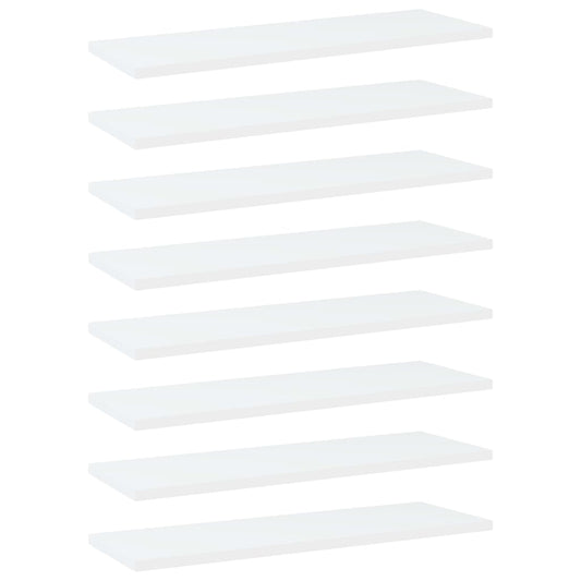 Wandschappen 8 st 60x20x1,5 cm bewerkt hout wit is nu te koop bij PeponiXL, paradijselijk wonen!