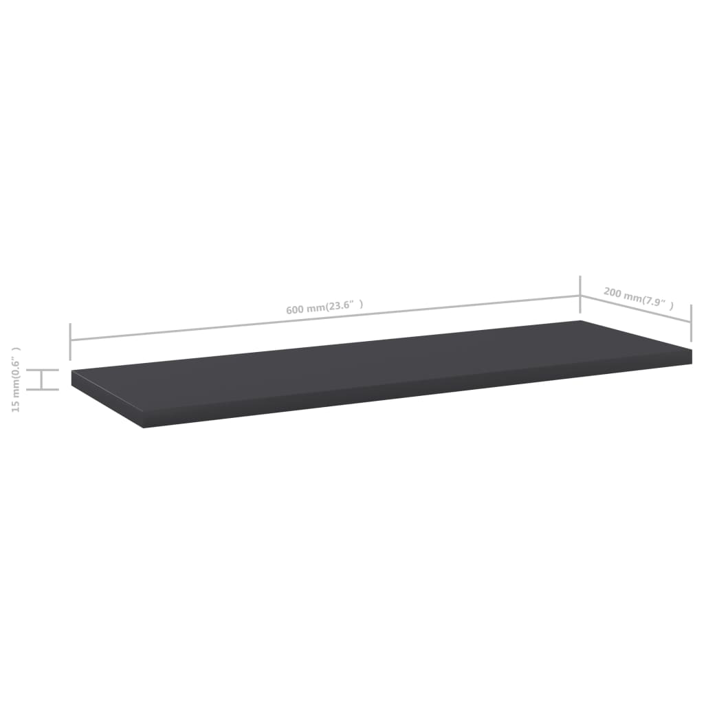 Wandschappen 4 st 60x20x1,5 cm spaanplaat grijs is nu te koop bij PeponiXL, paradijselijk wonen!