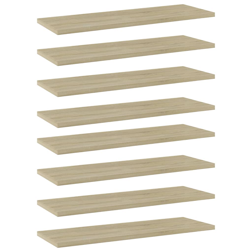Wandschappen 8 st 60x20x1,5 cm spaanplaat sonoma eikenkleurig is nu te koop bij PeponiXL, paradijselijk wonen!