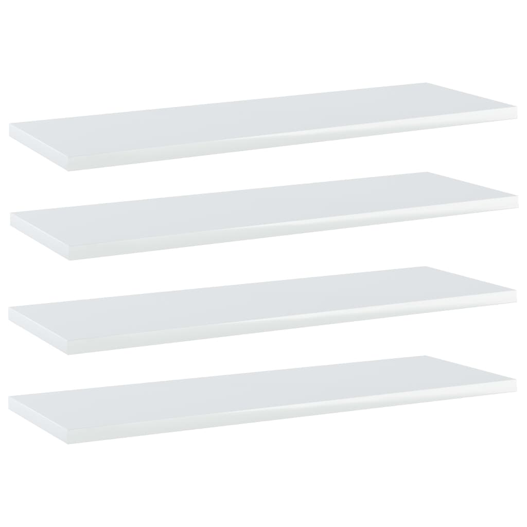 Wandschappen 4 st 60x20x1,5 cm bewerkt hout hoogglans wit is nu te koop bij PeponiXL, paradijselijk wonen!