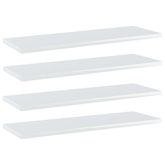 Wandschappen 4 st 60x20x1,5 cm bewerkt hout hoogglans wit is nu te koop bij PeponiXL, paradijselijk wonen!