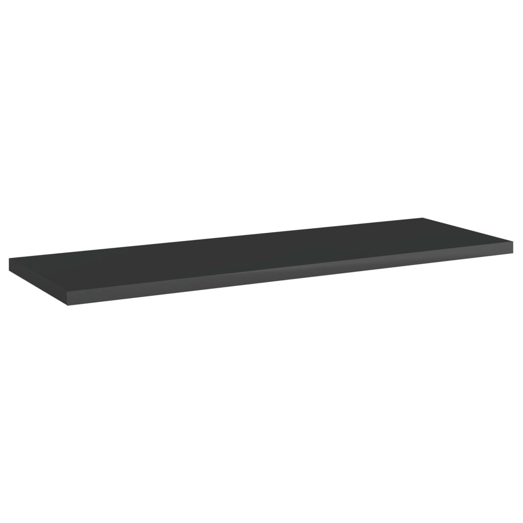 Wandschappen 4 st 60x20x1,5 cm spaanplaat hoogglans zwart is nu te koop bij PeponiXL, paradijselijk wonen!