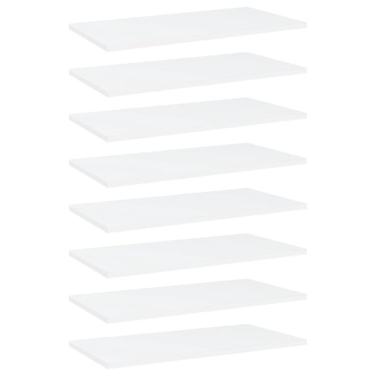Wandschappen 8 st 60x30x1,5 cm spaanplaat wit is nu te koop bij PeponiXL, paradijselijk wonen!