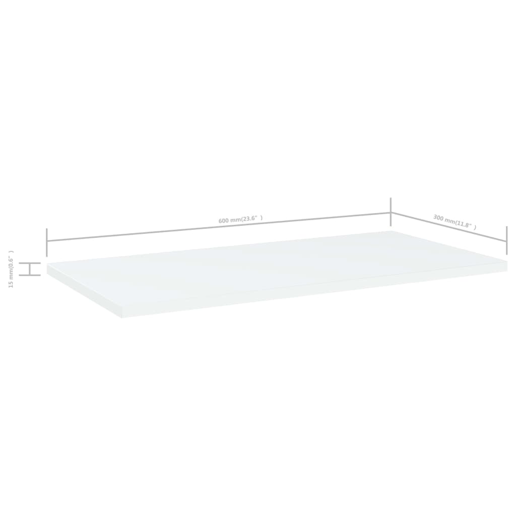 Wandschappen 8 st 60x30x1,5 cm spaanplaat wit is nu te koop bij PeponiXL, paradijselijk wonen!