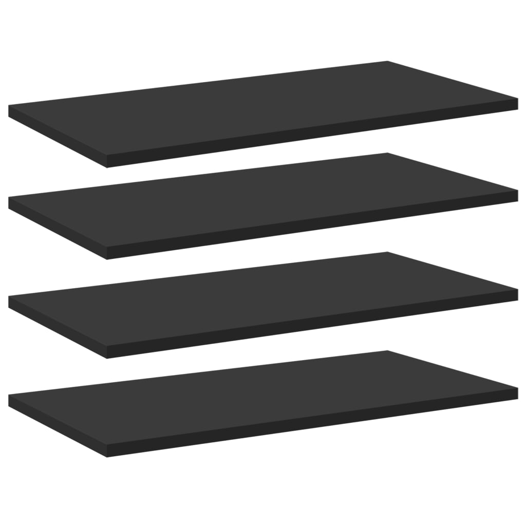 Wandschappen 8 st 60x30x1,5 cm spaanplaat zwart is nu te koop bij PeponiXL, paradijselijk wonen!