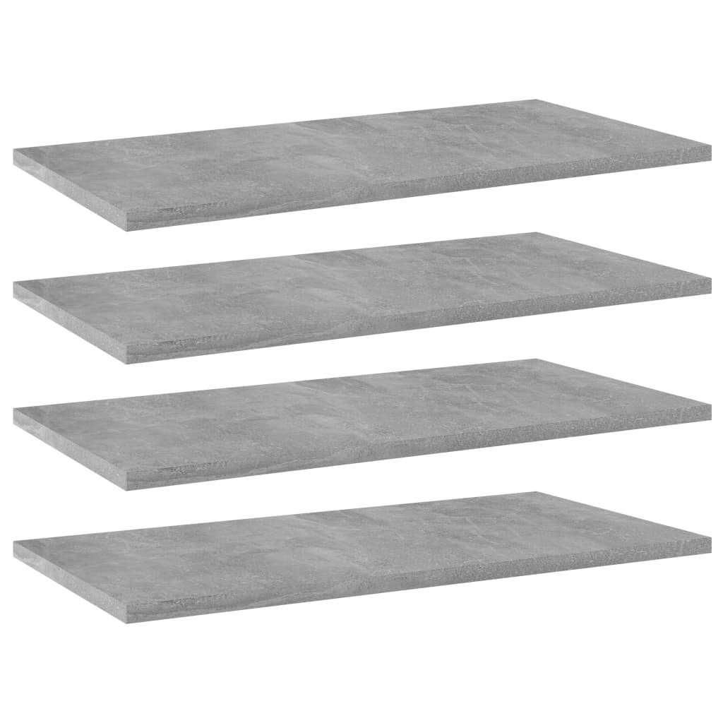 Wandschappen 4 st 60x30x1,5 cm spaanplaat betongrijs is nu te koop bij PeponiXL, paradijselijk wonen!