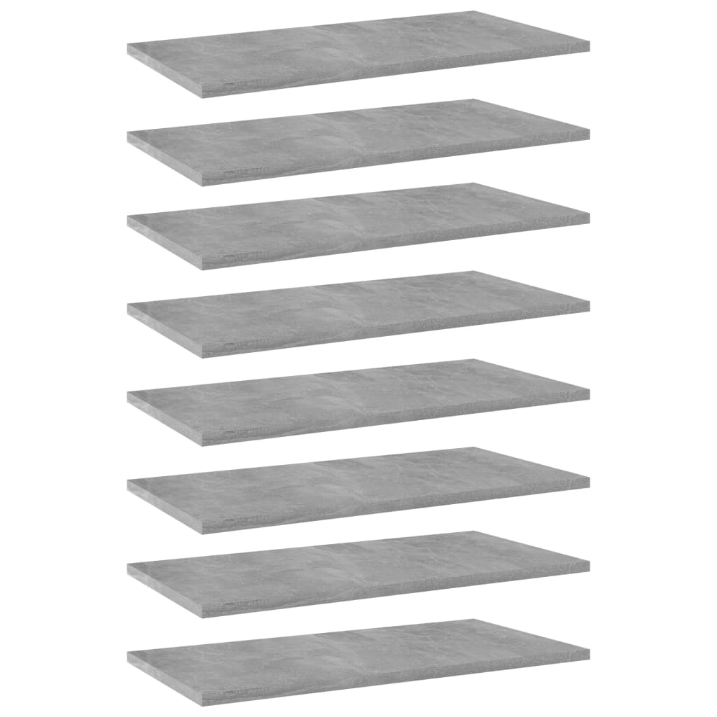 Wandschappen 8 st 60x30x1,5 cm spaanplaat betongrijs is nu te koop bij PeponiXL, paradijselijk wonen!