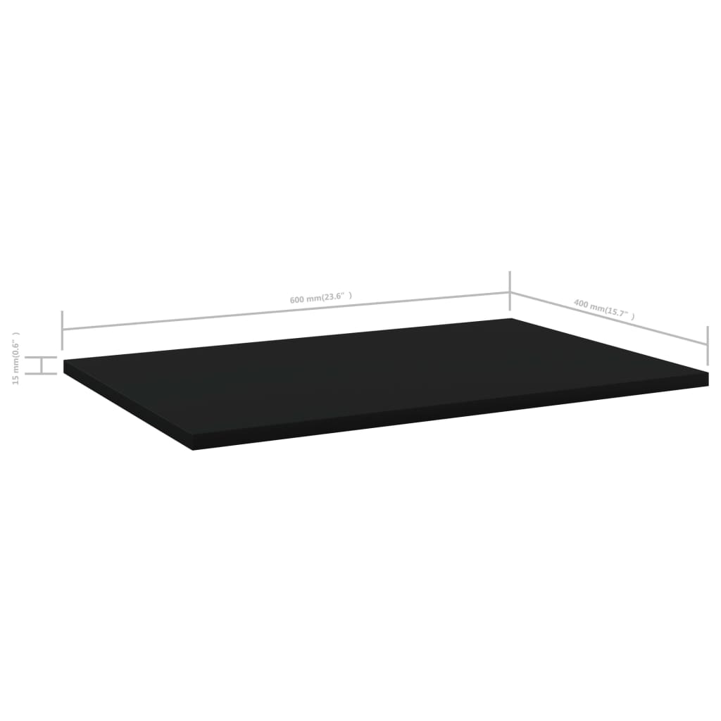 Wandschappen 8 st 60x40x1,5 cm spaanplaat zwart is nu te koop bij PeponiXL, paradijselijk wonen!