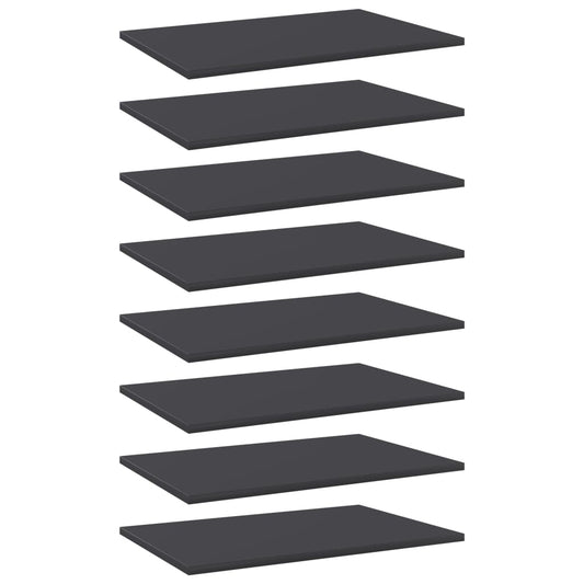 Wandschappen 8 st 60x40x1,5 cm spaanplaat grijs is nu te koop bij PeponiXL, paradijselijk wonen!