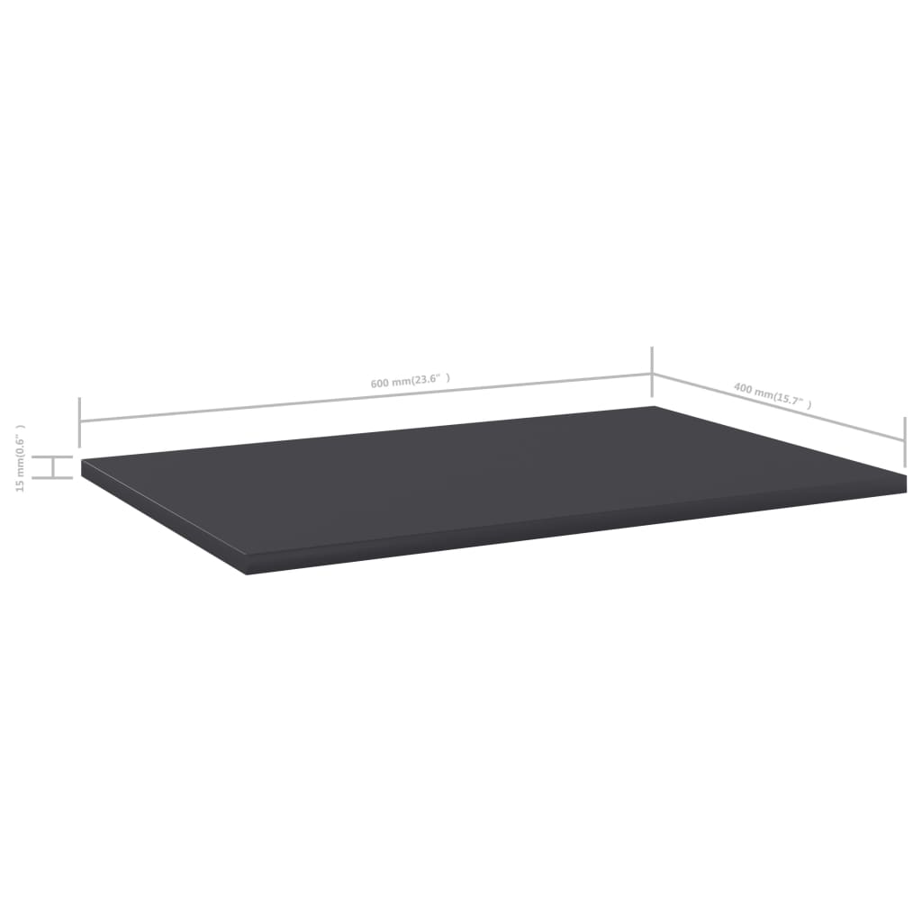 Wandschappen 8 st 60x40x1,5 cm spaanplaat grijs is nu te koop bij PeponiXL, paradijselijk wonen!