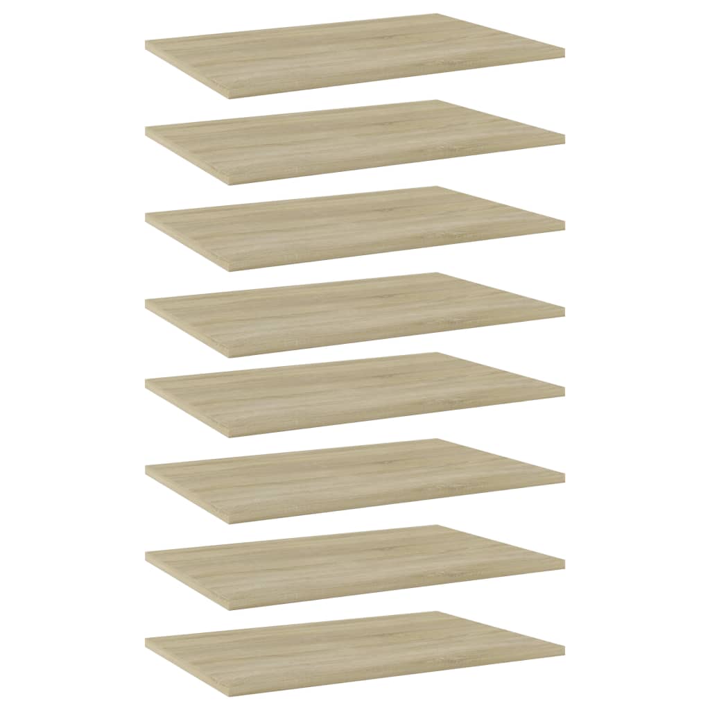 Wandschappen 8 st 60x40x1,5 cm spaanplaat sonoma eikenkleurig is nu te koop bij PeponiXL, paradijselijk wonen!