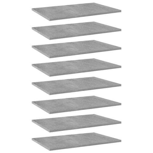Wandschappen 8 st 60x40x1,5 cm spaanplaat betongrijs is nu te koop bij PeponiXL, paradijselijk wonen!