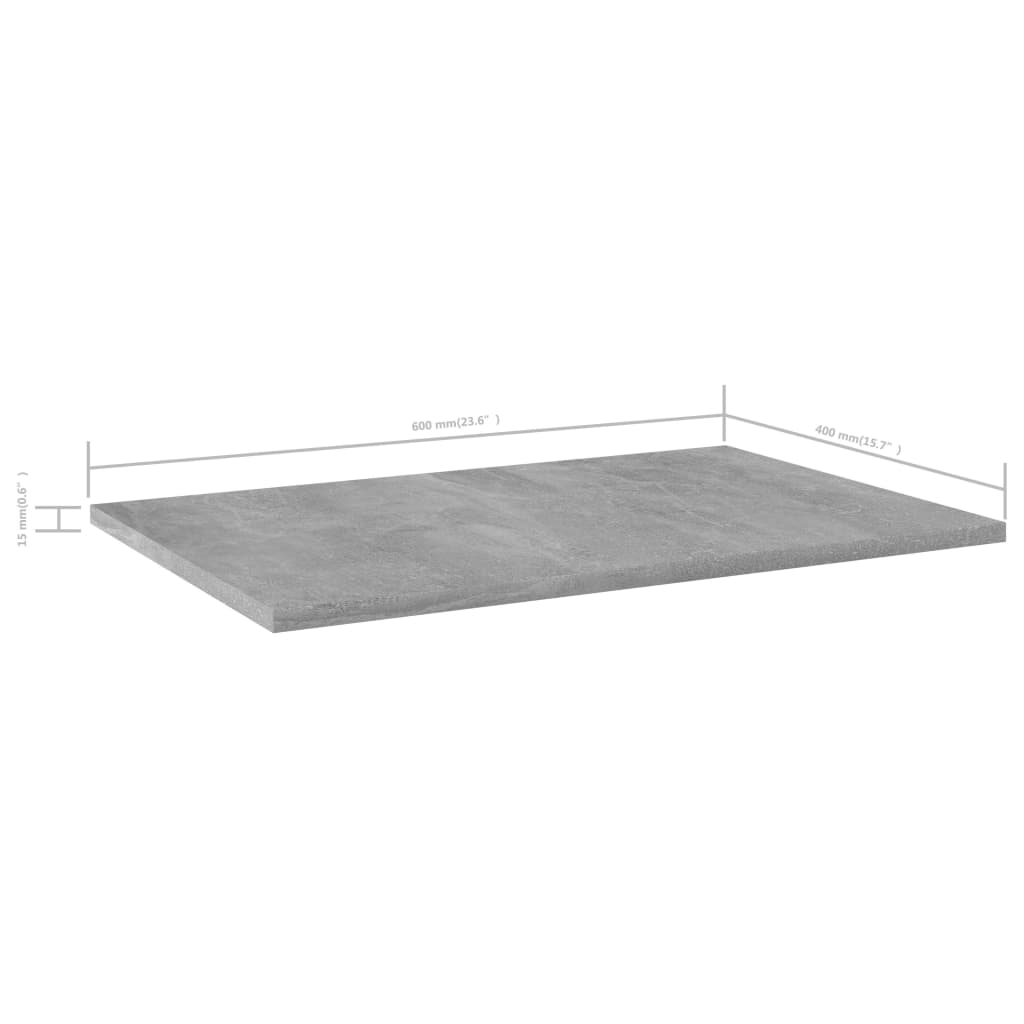 Wandschappen 8 st 60x40x1,5 cm spaanplaat betongrijs is nu te koop bij PeponiXL, paradijselijk wonen!