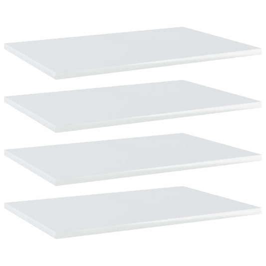 Wandschappen 4 st 60x40x1,5 cm bewerkt hout hoogglans wit is nu te koop bij PeponiXL, paradijselijk wonen!