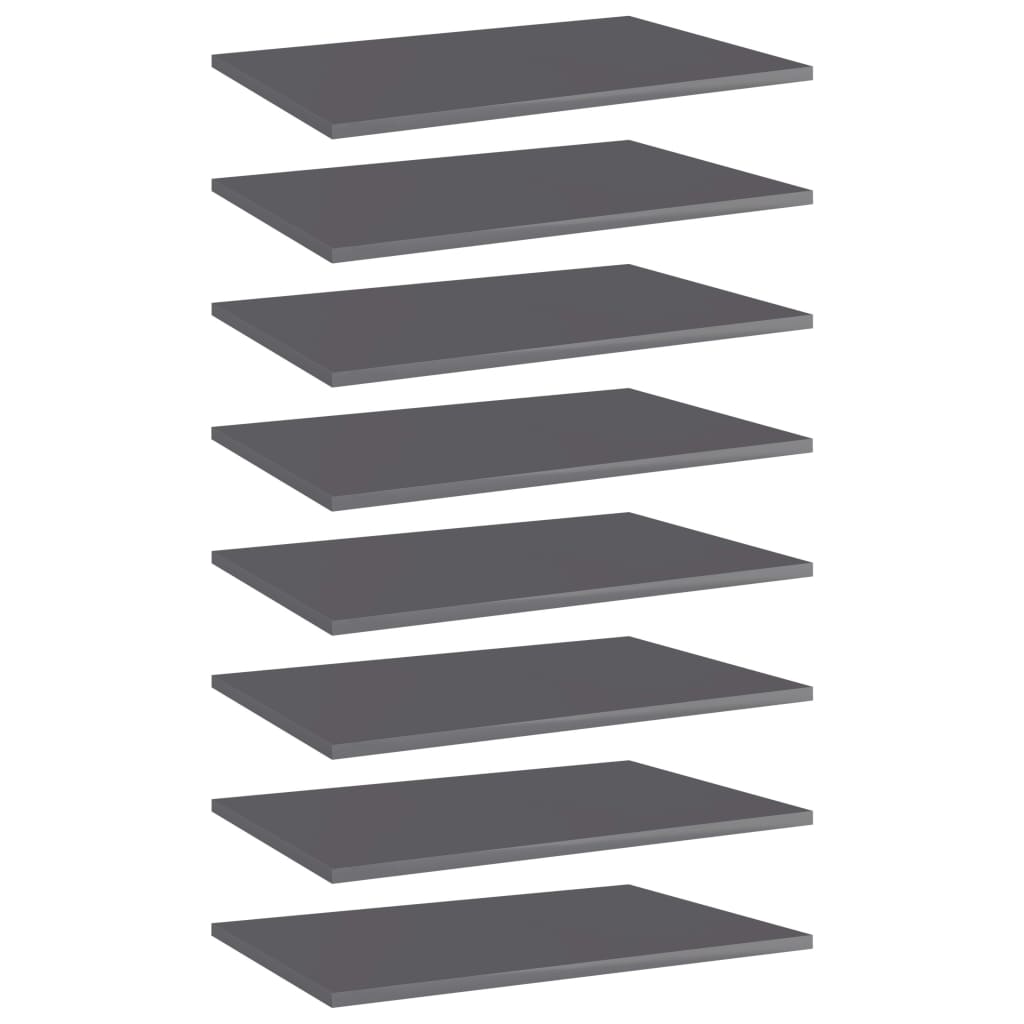 Wandschappen 8 st 60x40x1,5 cm bewerkt hout hoogglans grijs is nu te koop bij PeponiXL, paradijselijk wonen!