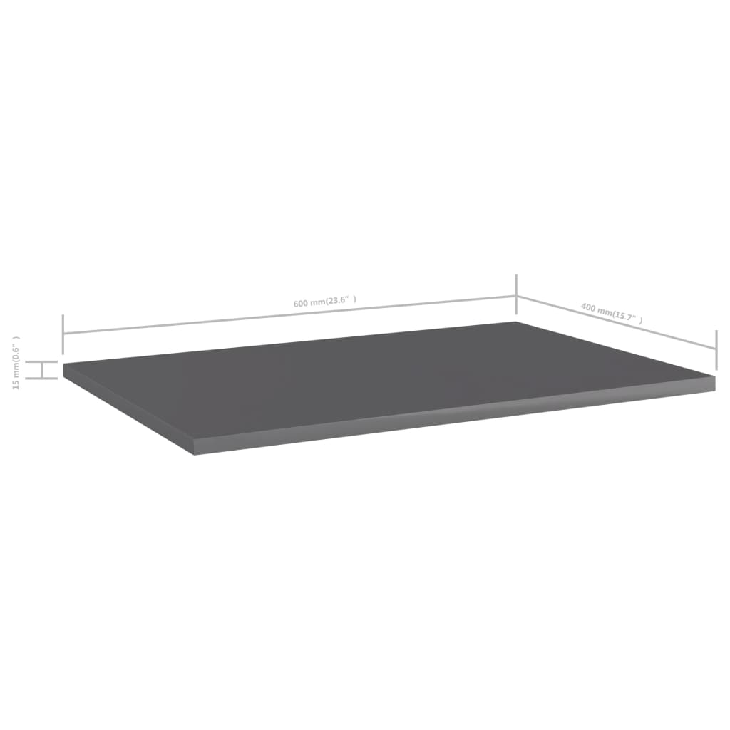 Wandschappen 8 st 60x40x1,5 cm bewerkt hout hoogglans grijs is nu te koop bij PeponiXL, paradijselijk wonen!