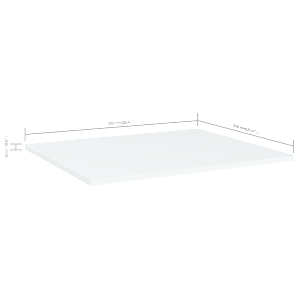 Wandschappen 4 st 60x50x1,5 cm bewerkt hout wit is nu te koop bij PeponiXL, paradijselijk wonen!