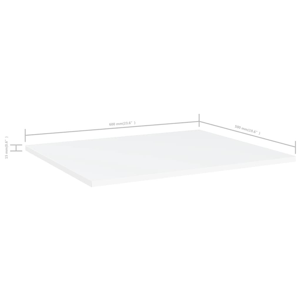 Wandschappen 8 st 60x50x1,5 cm spaanplaat wit is nu te koop bij PeponiXL, paradijselijk wonen!
