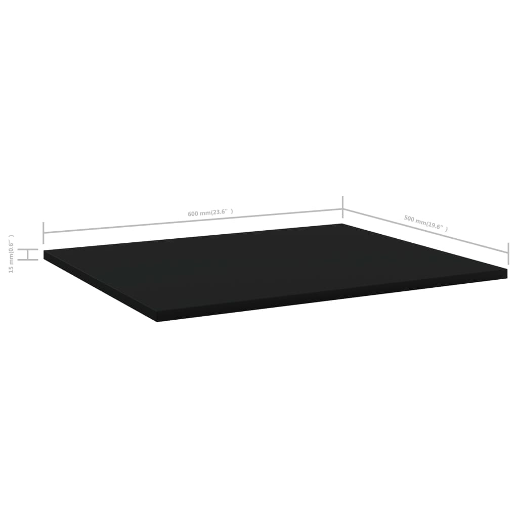 Wandschappen 4 st 60x50x1,5 cm bewerkt hout zwart is nu te koop bij PeponiXL, paradijselijk wonen!