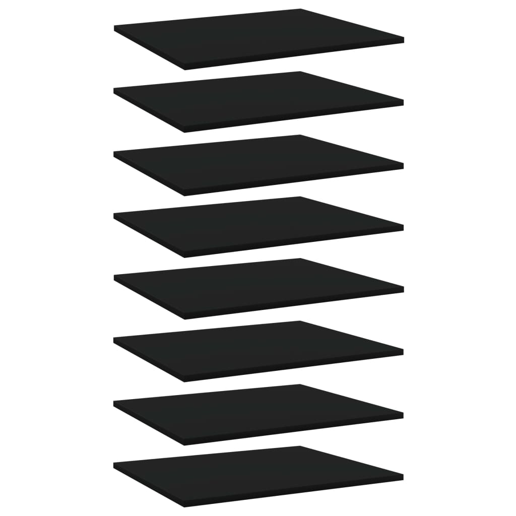 Wandschappen 8 st 60x50x1,5 cm spaanplaat zwart is nu te koop bij PeponiXL, paradijselijk wonen!