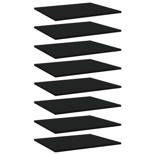 Wandschappen 8 st 60x50x1,5 cm spaanplaat zwart is nu te koop bij PeponiXL, paradijselijk wonen!