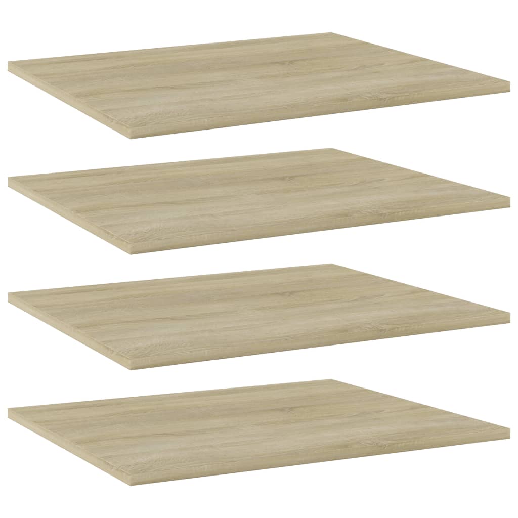 Wandschappen 4 st 60x50x1,5 cm spaanplaat sonoma eikenkleurig is nu te koop bij PeponiXL, paradijselijk wonen!