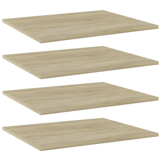 Wandschappen 4 st 60x50x1,5 cm spaanplaat sonoma eikenkleurig is nu te koop bij PeponiXL, paradijselijk wonen!