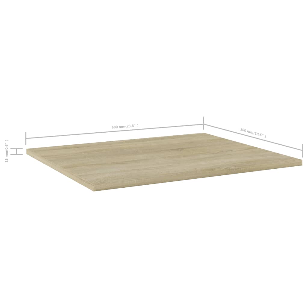 Wandschappen 4 st 60x50x1,5 cm spaanplaat sonoma eikenkleurig is nu te koop bij PeponiXL, paradijselijk wonen!