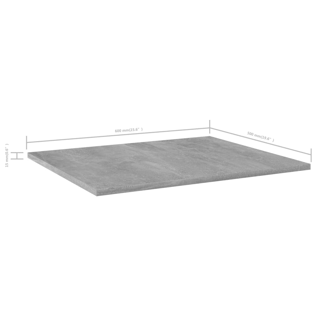 Wandschappen 8 st 60x50x1,5 cm spaanplaat betongrijs is nu te koop bij PeponiXL, paradijselijk wonen!