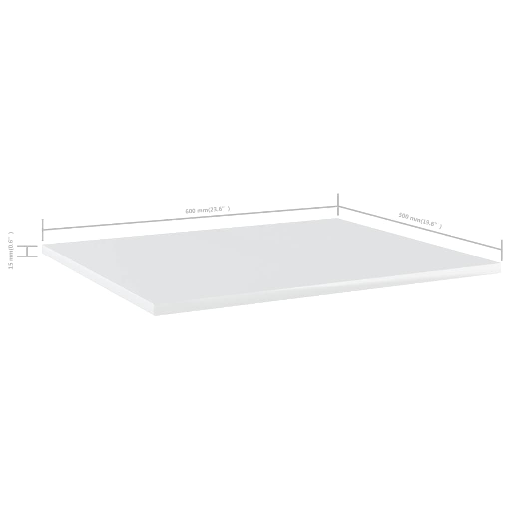 Wandschappen 4 st 60x50x1,5 cm bewerkt hout hoogglans wit is nu te koop bij PeponiXL, paradijselijk wonen!