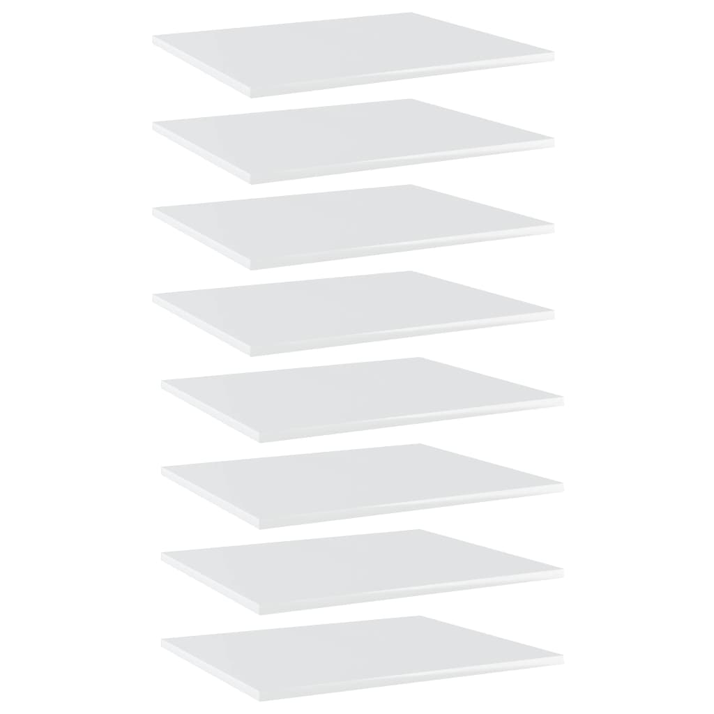 Wandschappen 8 st 60x50x1,5 cm spaanplaat hoogglans wit is nu te koop bij PeponiXL, paradijselijk wonen!
