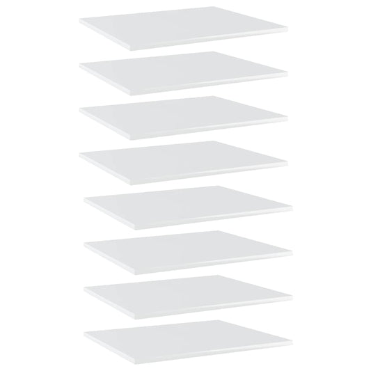 Wandschappen 8 st 60x50x1,5 cm spaanplaat hoogglans wit is nu te koop bij PeponiXL, paradijselijk wonen!