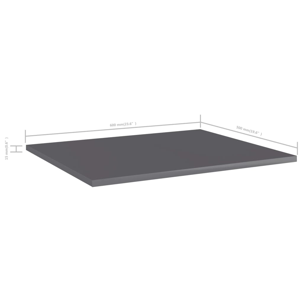 Wandschappen 8 st 60x50x1,5 cm bewerkt hout hoogglans grijs is nu te koop bij PeponiXL, paradijselijk wonen!