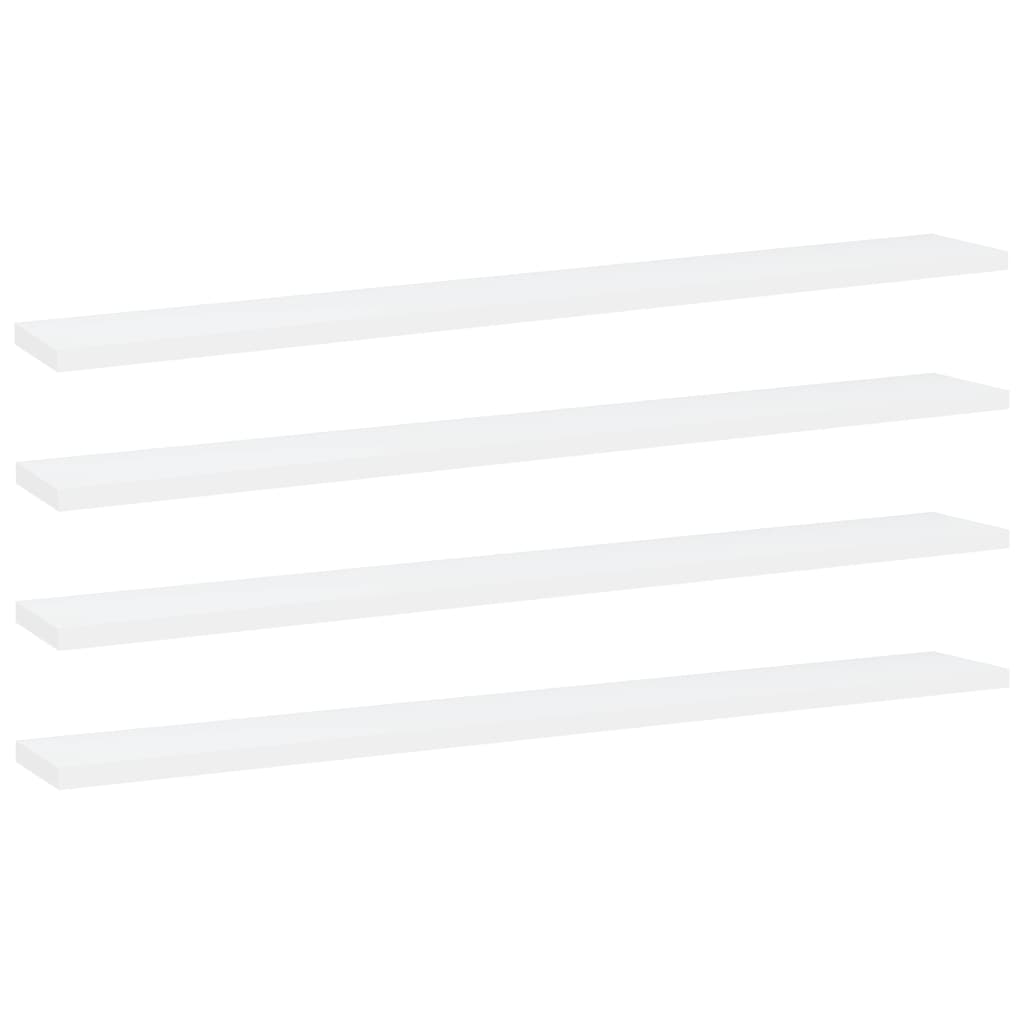 Wandschappen 4 st 80x10x1,5 cm spaanplaat wit is nu te koop bij PeponiXL, paradijselijk wonen!