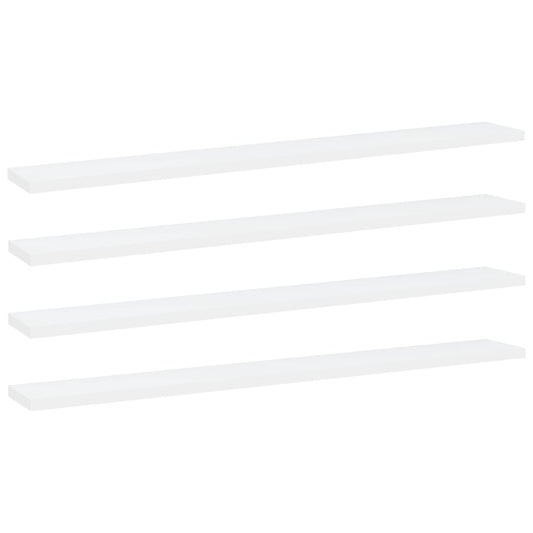 Wandschappen 4 st 80x10x1,5 cm spaanplaat wit is nu te koop bij PeponiXL, paradijselijk wonen!