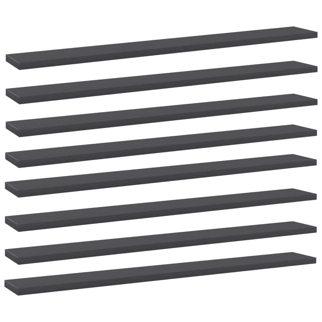 Wandschappen 8 st 80x10x1,5 cm spaanplaat grijs is nu te koop bij PeponiXL, paradijselijk wonen!