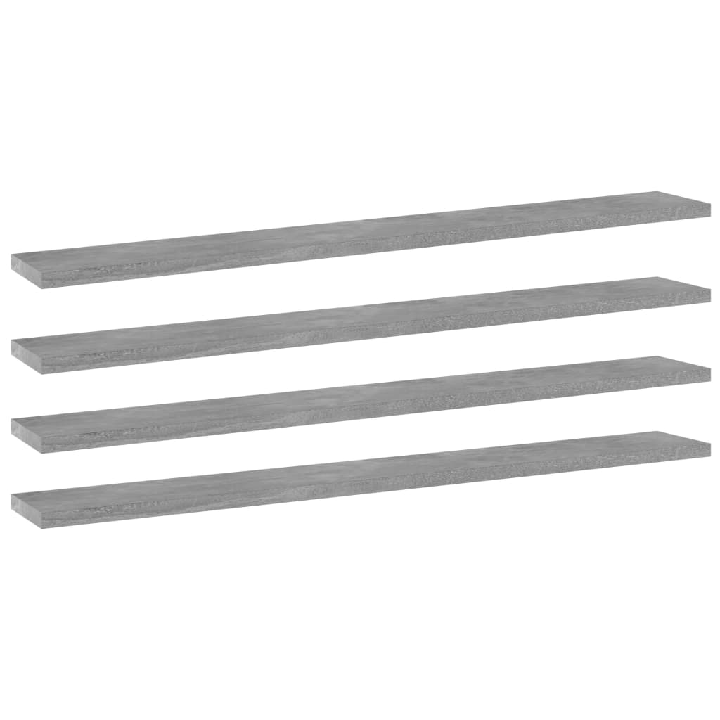 Wandschappen 4 st 80x10x1,5 cm bewerkt hout betongrijs is nu te koop bij PeponiXL, paradijselijk wonen!
