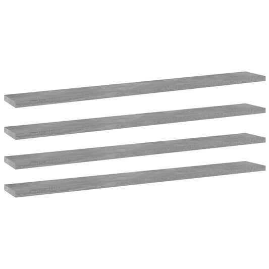 Wandschappen 4 st 80x10x1,5 cm bewerkt hout betongrijs is nu te koop bij PeponiXL, paradijselijk wonen!