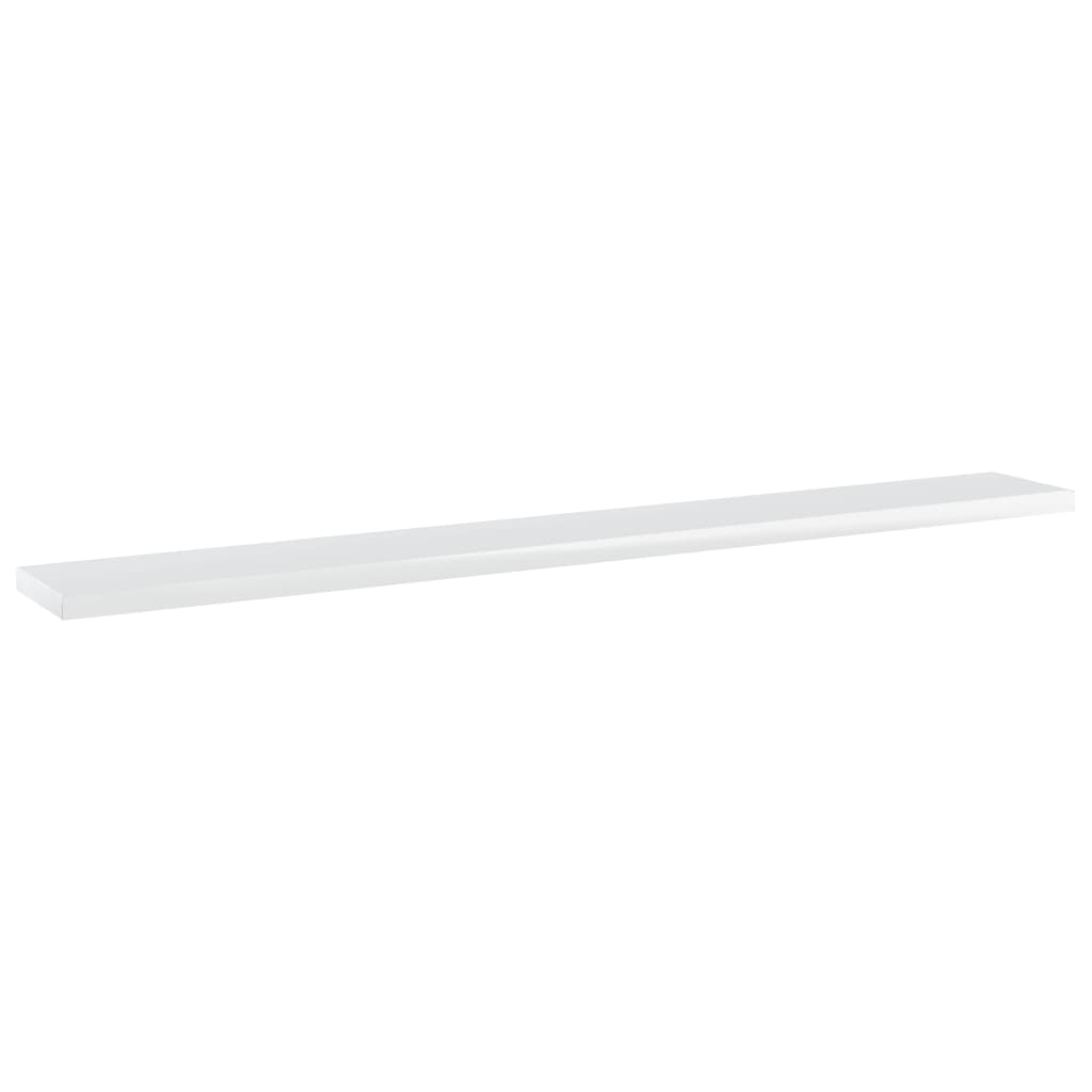 Wandschappen 4 st 80x10x1,5 cm spaanplaat hoogglans wit is nu te koop bij PeponiXL, paradijselijk wonen!