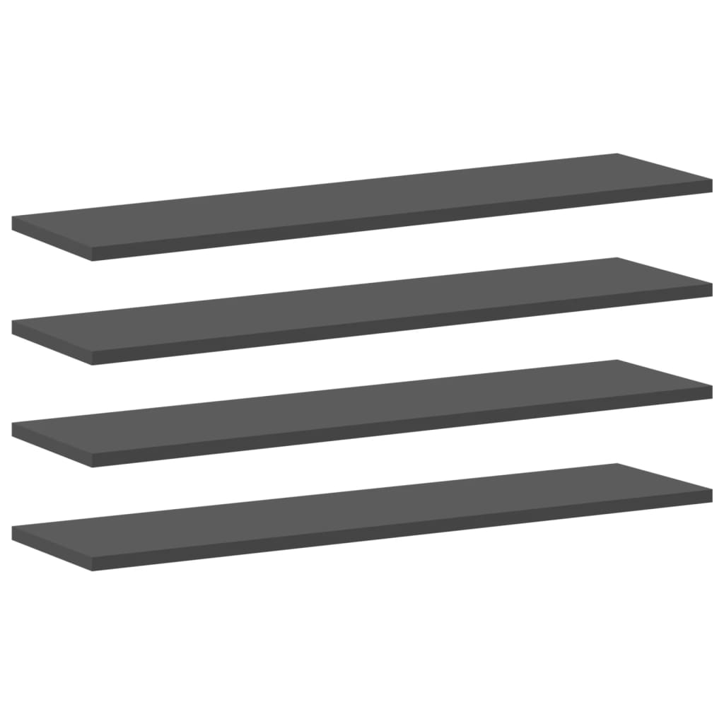 Wandschappen 4 st 80x20x1,5 cm spaanplaat grijs is nu te koop bij PeponiXL, paradijselijk wonen!