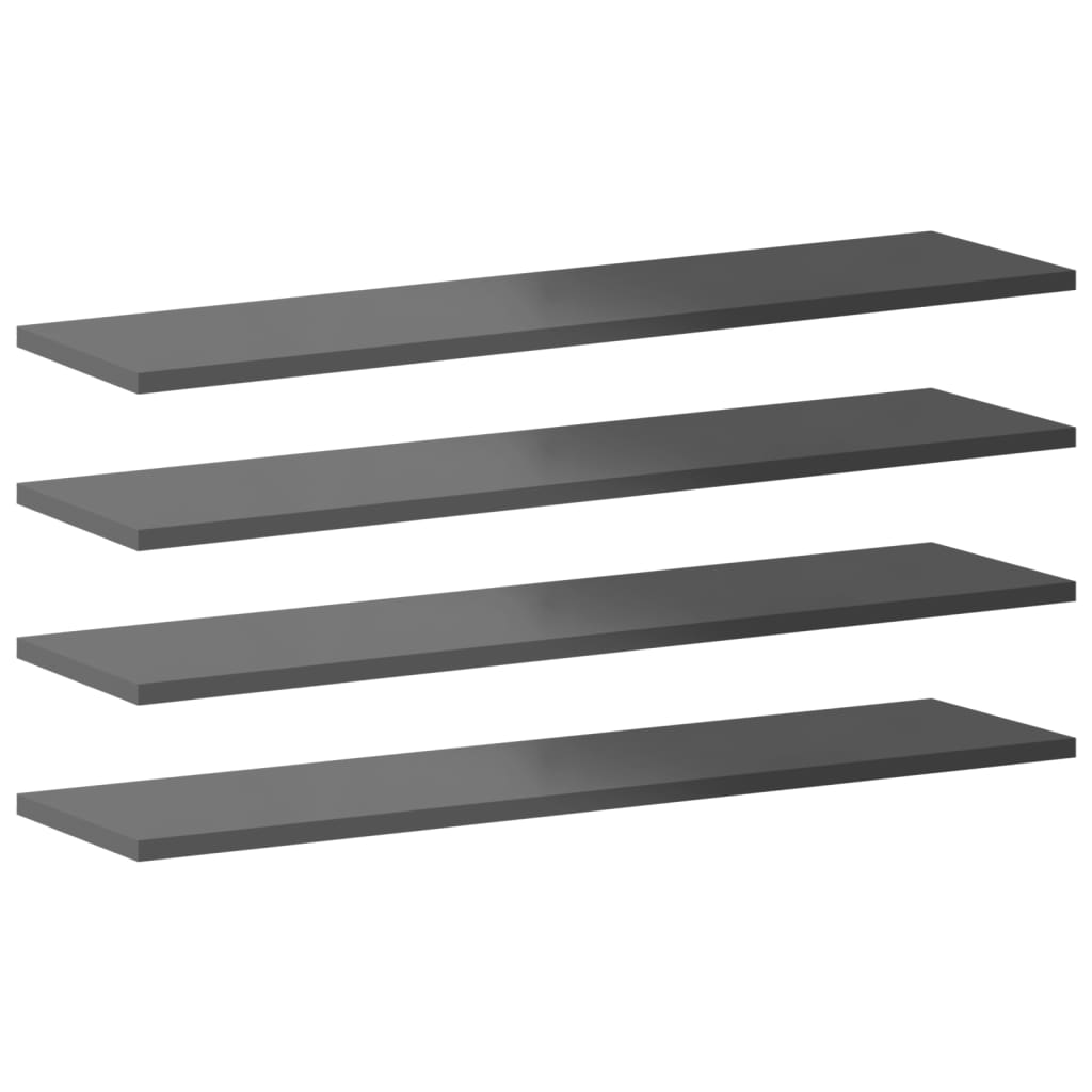 Wandschappen 8 st 80x20x1,5 cm spaanplaat hoogglans grijs is nu te koop bij PeponiXL, paradijselijk wonen!