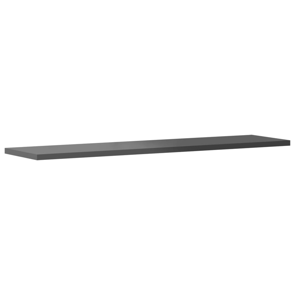 Wandschappen 8 st 80x20x1,5 cm spaanplaat hoogglans grijs is nu te koop bij PeponiXL, paradijselijk wonen!