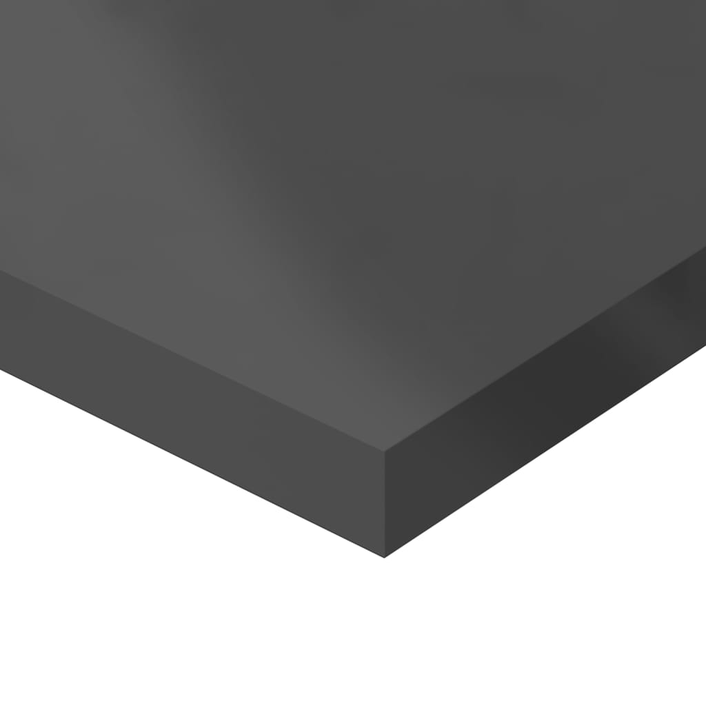 Wandschappen 8 st 80x20x1,5 cm spaanplaat hoogglans grijs is nu te koop bij PeponiXL, paradijselijk wonen!