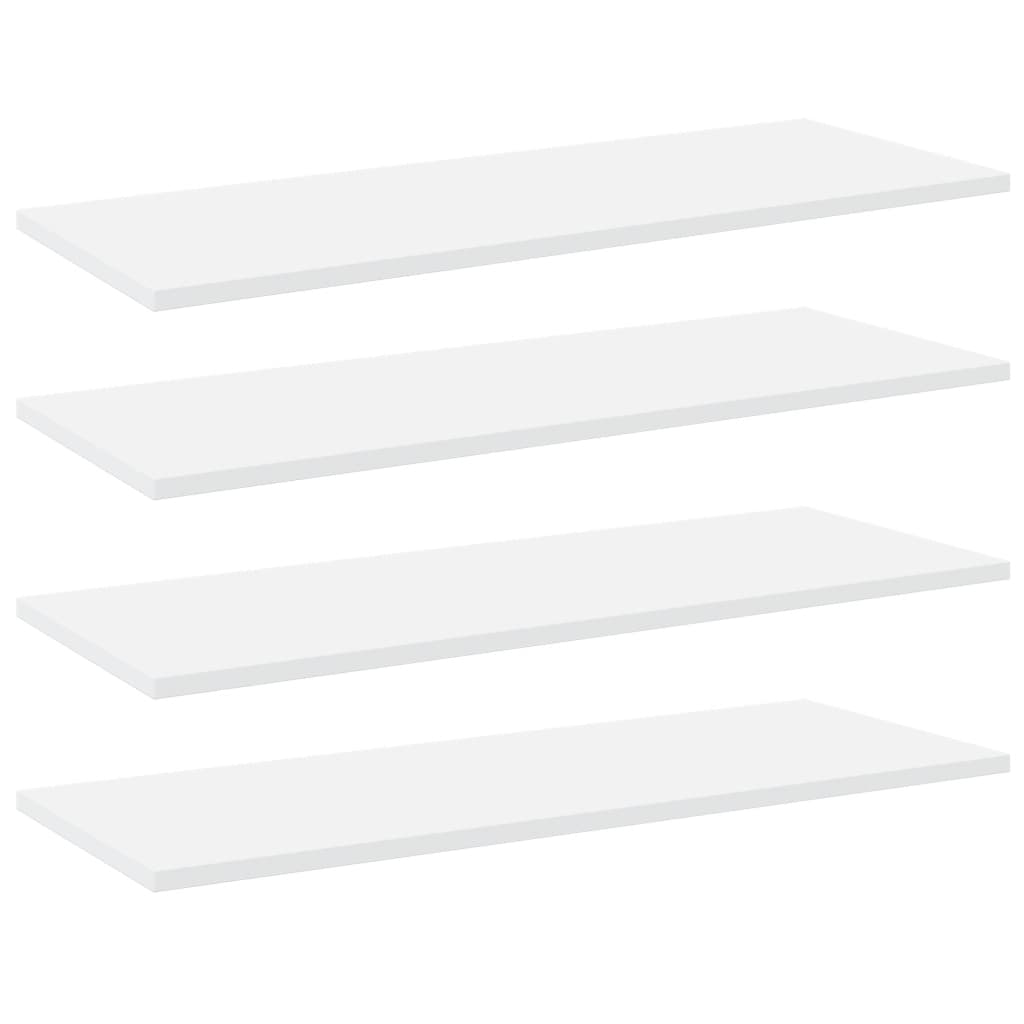 Wandschappen 4 st 80x30x1,5 cm spaanplaat wit is nu te koop bij PeponiXL, paradijselijk wonen!
