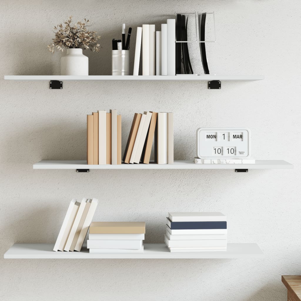 Wandschappen 4 st 80x30x1,5 cm spaanplaat wit is nu te koop bij PeponiXL, paradijselijk wonen!