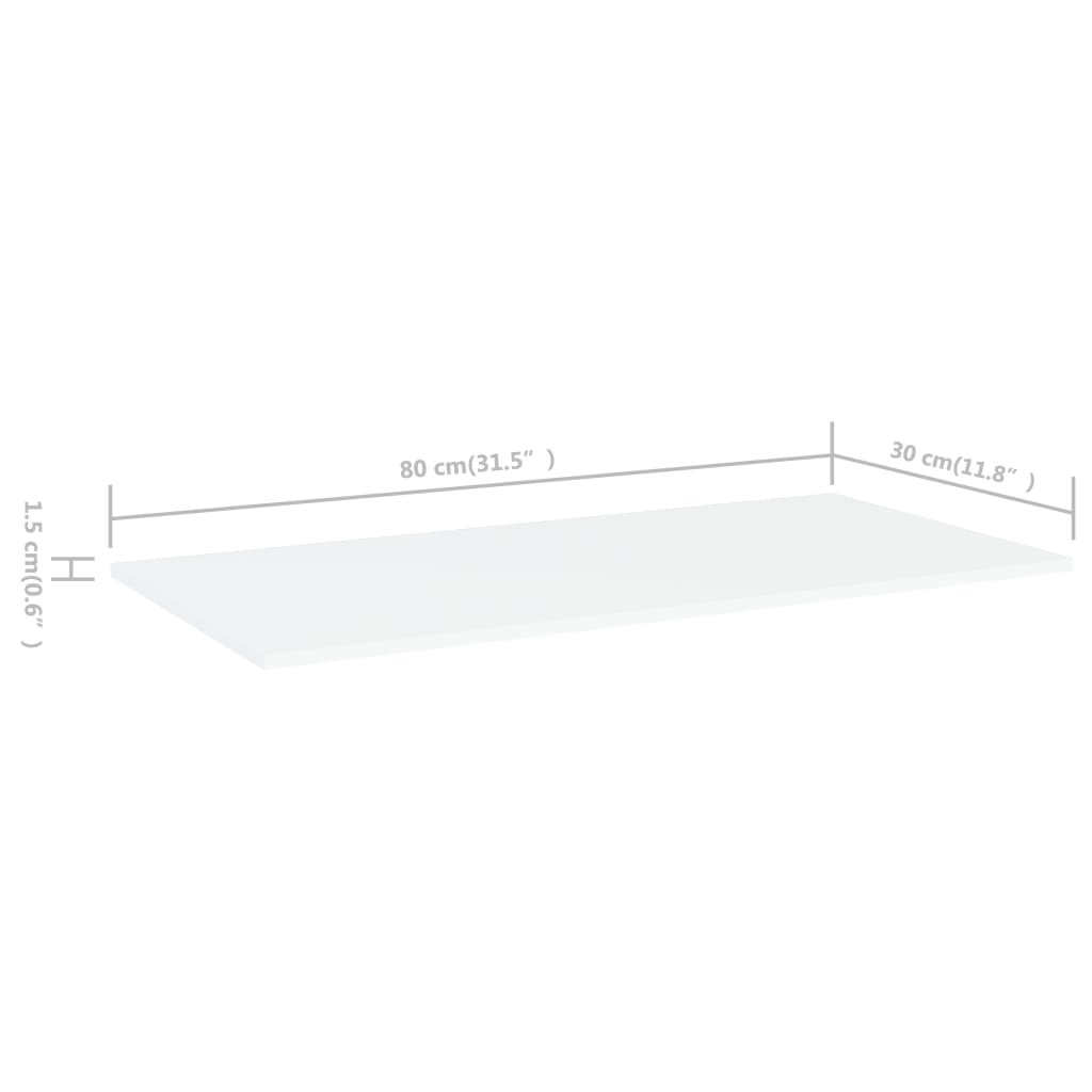 Wandschappen 8 st 80x30x1,5 cm spaanplaat wit is nu te koop bij PeponiXL, paradijselijk wonen!