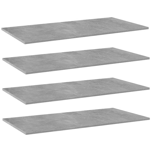Wandschappen 4 st 80x30x1,5 cm bewerkt hout betongrijs is nu te koop bij PeponiXL, paradijselijk wonen!