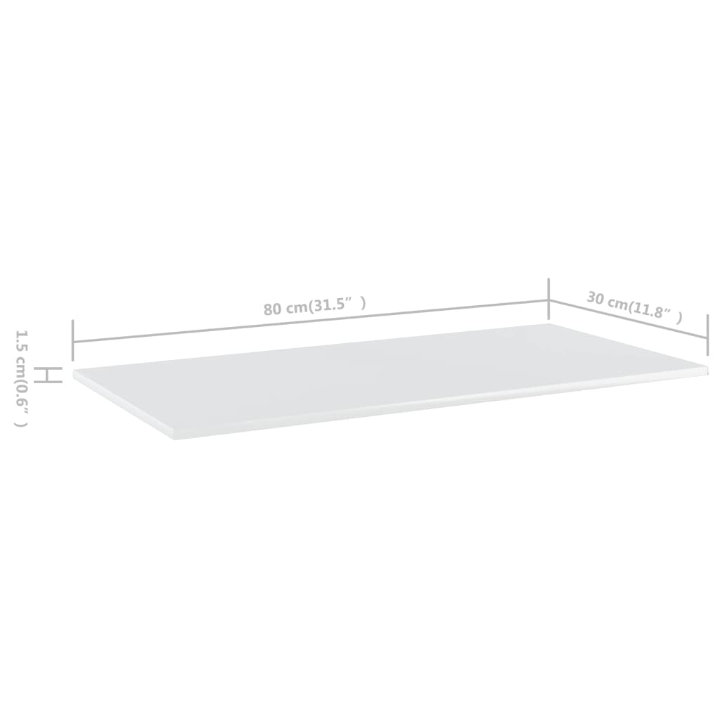 Wandschappen 4 st 80x30x1,5 cm bewerkt hout hoogglans wit is nu te koop bij PeponiXL, paradijselijk wonen!