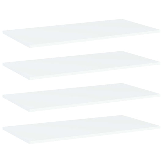 Wandschappen 4 st 80x40x1,5 cm bewerkt hout wit is nu te koop bij PeponiXL, paradijselijk wonen!