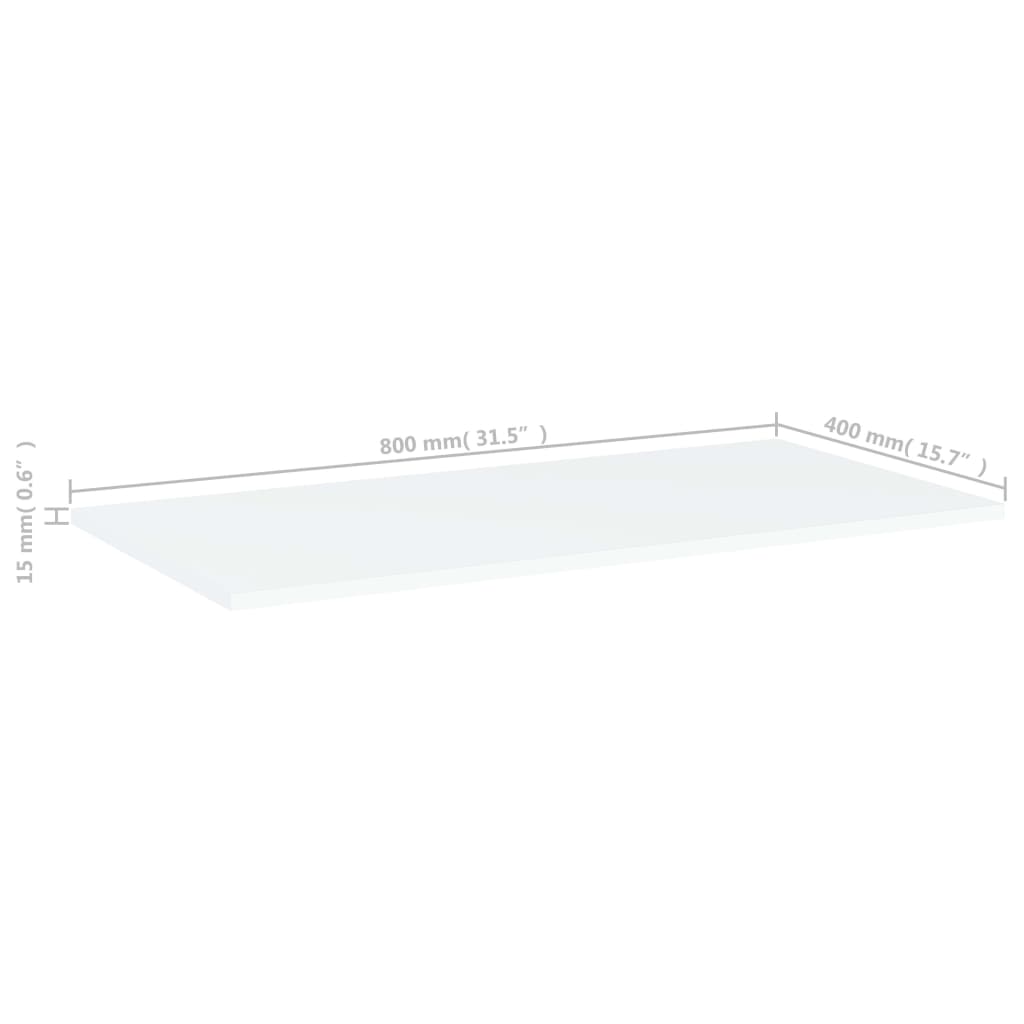 Wandschappen 8 st 80x40x1,5 cm spaanplaat wit is nu te koop bij PeponiXL, paradijselijk wonen!